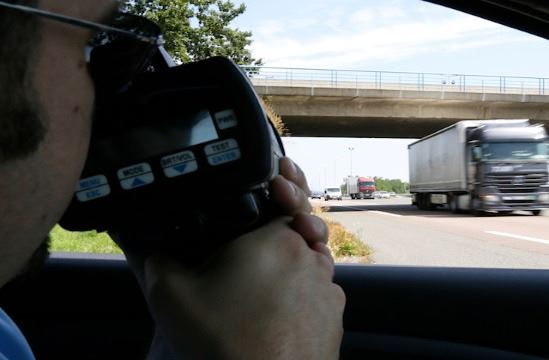 Police Officer with Radar Gun
