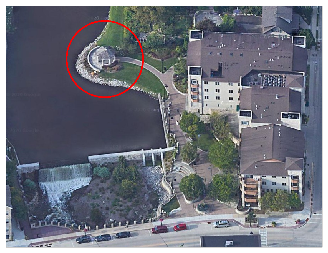 Mill Pond Plaza Gazebo Aerial
