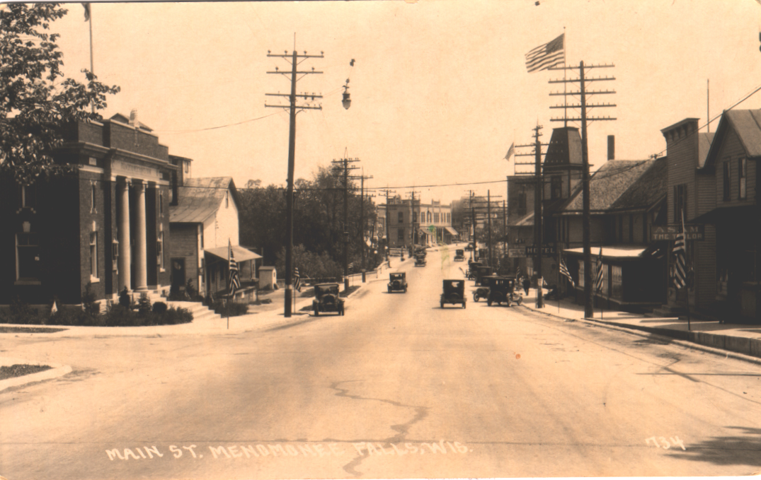 Main Street looking east at Grand in the 1920s