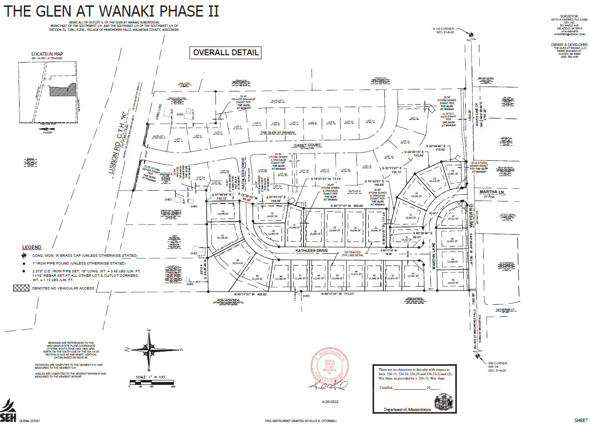 The Glen at Wanaki Phase II Final Plat