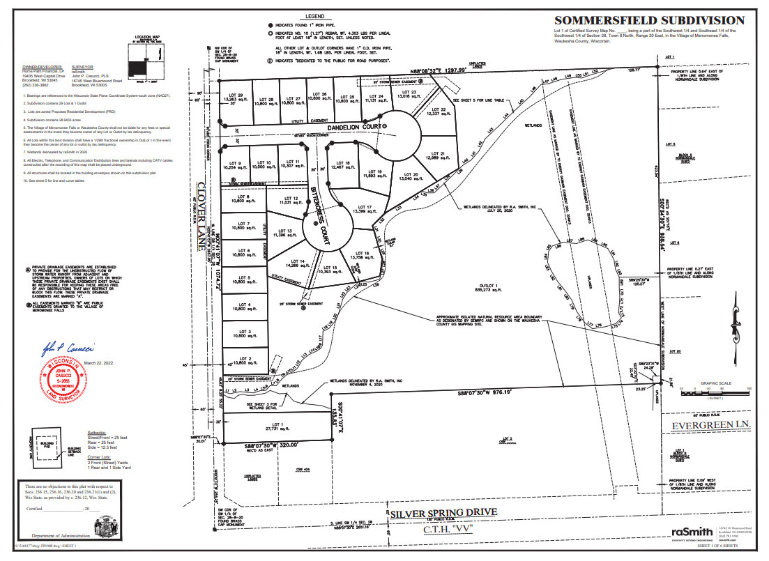 Sommersfield Final Plat