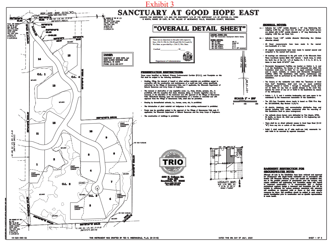Sanctuary at Good Hope East Final Plat